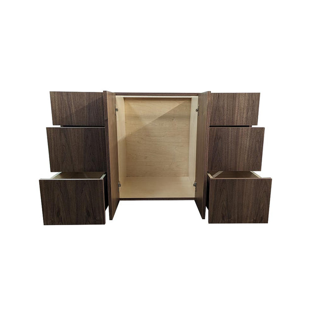 48" Walnut Veneer Bathroom Vanity