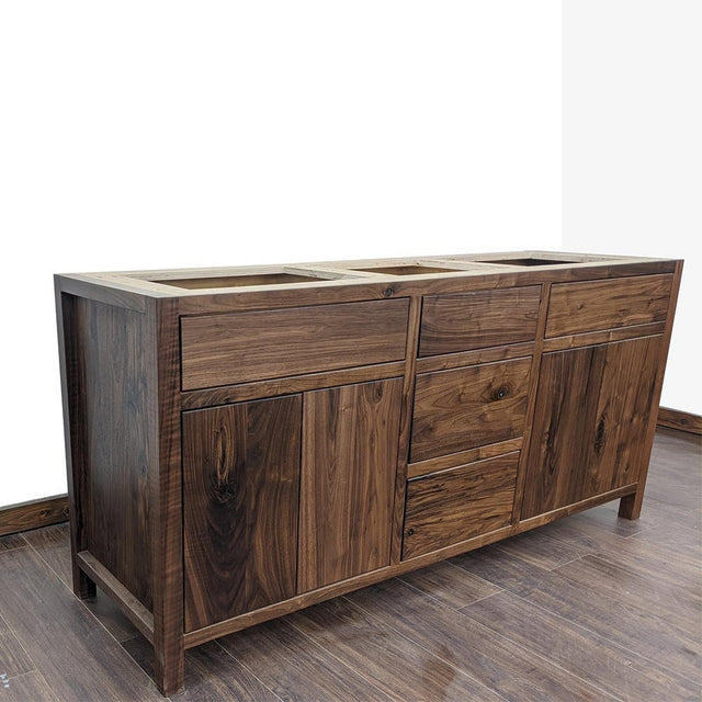 60" Rustic Walnut Bathroom Vanity