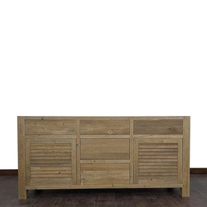 72" Brown Reclaimed Louverman Bathroom Vanity