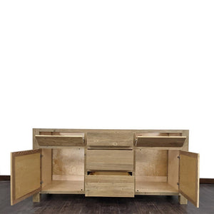 72" Brown Reclaimed Louverman Bathroom Vanity