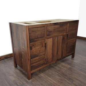 72" Rustic Walnut Bathroom Vanity