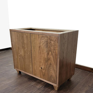 48" Rustic Walnut Two Door Bathroom Vanity