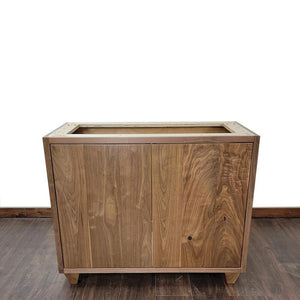 30" Rustic Walnut Two Door Bathroom Vanity