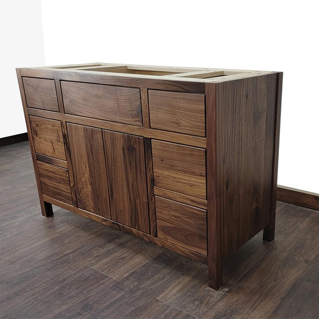 72" Rustic Walnut Bathroom Vanity