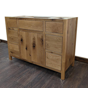 72" Rustic White Oak Bathroom Vanity