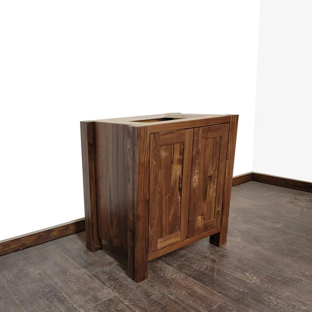 24" Rustic Walnut Shaker Bathroom Vanity