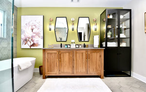 60" Rustic Walnut Shaker Bathroom Vanity