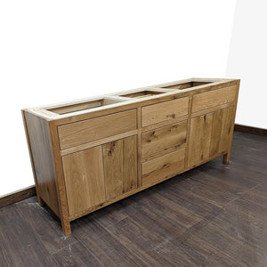 72" Rustic White Oak Bathroom Vanity