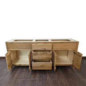 72" Rustic White Oak Bathroom Vanity