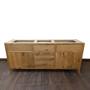 72" Rustic White Oak Bathroom Vanity